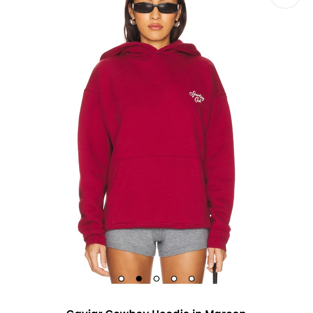 REVOLVE Burgundy Graphic Hoodie xs oversized - Picture 2 of 5